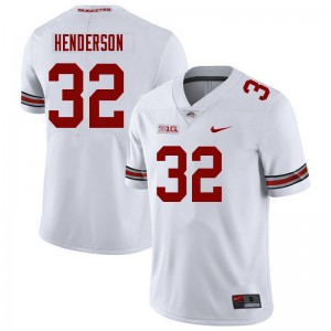 Ohio State #32 Men's TreVeyon Henderson Jersey White Football Alumni 499905-571