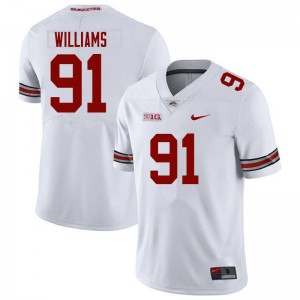 OSU #91 Men's Tyleik Williams Jersey White Football Embroidery 404303-107