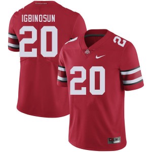 Ohio State #20 Mens Davison Igbinosun Jersey Red Football Alumni 711554-623