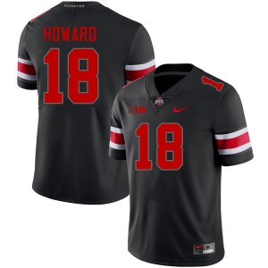 OSU #18 Men's Will Howard Jersey Blackout Football Player 538225-727