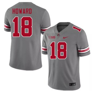 OSU #18 Mens Will Howard Jersey Grey Football Player 545802-433