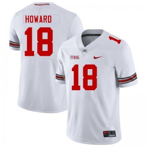 OSU Buckeyes #18 Men Will Howard Jersey White Football Stitched 681431-461