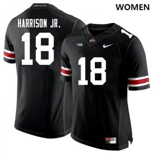 #18 Marvin Harrison Jr. Ohio State Buckeyes College Football Women Jersey - Black