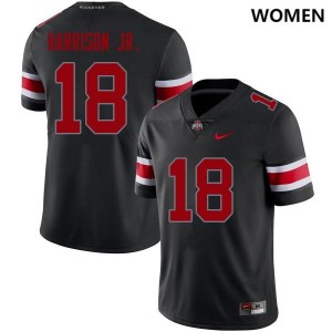 #18 Marvin Harrison Jr. Ohio State Buckeyes Limited Football Womens Jersey - Blackout