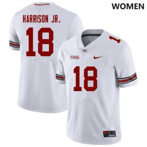#18 Marvin Harrison Jr. Ohio State Buckeyes College For Womens Jersey - White