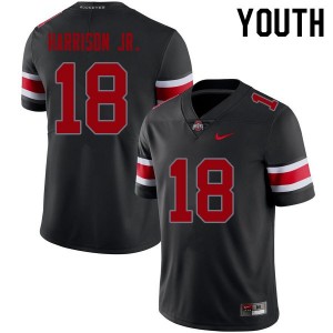 #18 Marvin Harrison Jr. Ohio State Buckeyes Alumni Youth Jersey - Blackout