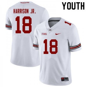 #18 Marvin Harrison Jr. Ohio State Buckeyes Alumni Football Youth(Kids) Jersey - White