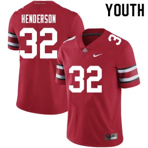 Ohio State Buckeyes #32 Youth TreVeyon Henderson Jersey Red Football Alumni 176117-788