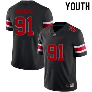 Ohio State Buckeyes #91 Youth Tyleik Williams Jersey Blackout Football Alumni 381156-400