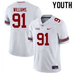 OSU #91 Youth Tyleik Williams Jersey White Football 2024 951731-942