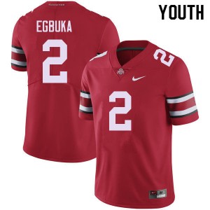 Ohio State #2 Youth Emeka Egbuka Jersey Red Football Game 926144-502