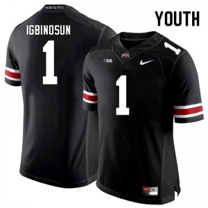 Ohio State #1 Youth Davison Igbinosun Jersey Black Football High School 618947-121