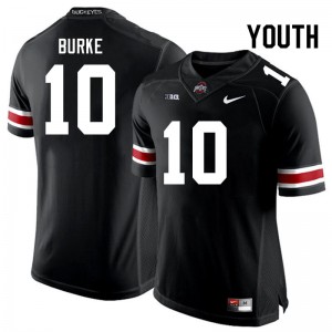Ohio State #10 Youth Denzel Burke Jersey Black Football Official 179633-592