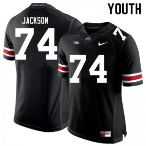Ohio State #74 Youth Donovan Jackson Jersey Black Football NCAA 317828-164