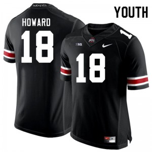 Ohio State Buckeyes #18 Youth Will Howard Jersey Black Football Official 244834-976