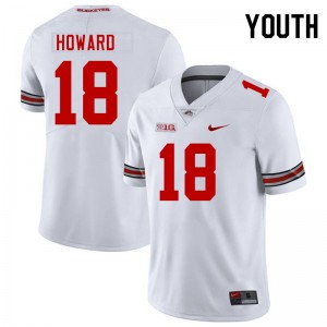Ohio State Buckeyes #18 Youth Will Howard Jersey White Football Stitched 459673-351
