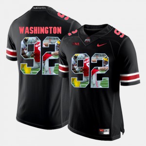 #92 Adolphus Washington Ohio State Buckeyes Pictorial Fashion Mens Jersey - Black