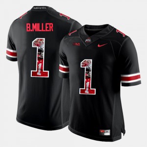 #1 Braxton Miller Ohio State Buckeyes Mens Pictorial Fashion Jersey - Black