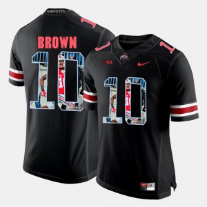 #10 CaCorey Brown Ohio State Buckeyes Pictorial Fashion Mens Jersey - Black