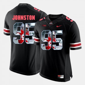 #95 Cameron Johnston Ohio State Buckeyes Mens Pictorial Fashion Jersey - Black