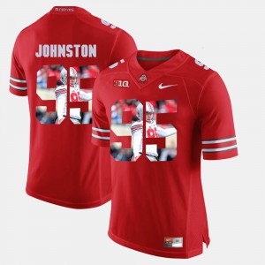 #95 Cameron Johnston Ohio State Buckeyes Pictorial Fashion Men Jersey - Scarlet