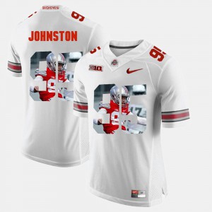 #95 Cameron Johnston Ohio State Buckeyes Mens Pictorial Fashion Jersey - White