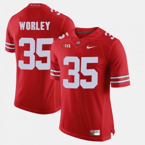 #35 Chris Worley Ohio State Buckeyes Alumni Football Game Mens Jersey - Scarlet