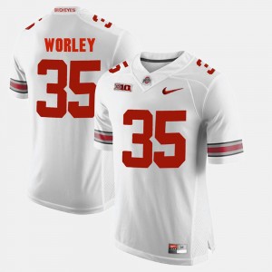 #35 Chris Worley Ohio State Buckeyes Mens Alumni Football Game Jersey - White