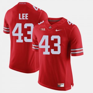 #43 Darron Lee Ohio State Buckeyes Alumni Football Game Men's Jersey - Scarlet