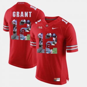 #12 Doran Grant Ohio State Buckeyes Mens Pictorial Fashion Jersey - Scarlet