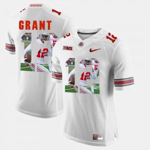 #12 Doran Grant Ohio State Buckeyes Pictorial Fashion Men's Jersey - White