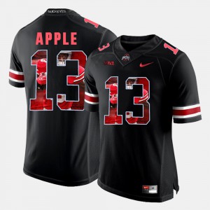 #13 Eli Apple Ohio State Buckeyes Pictorial Fashion Men Jersey - Black