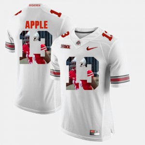 #13 Eli Apple Ohio State Buckeyes Pictorial Fashion For Men Jersey - White