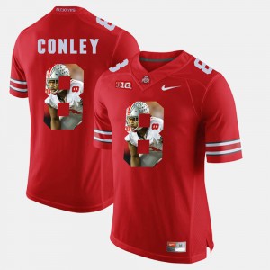 #8 Gareon Conley Ohio State Buckeyes Pictorial Fashion For Men's Jersey - Scarlet