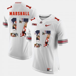 #17 Jalin Marshall Ohio State Buckeyes Pictorial Fashion Men's Jersey - White