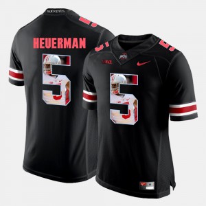 #5 Jeff Heuerman Ohio State Buckeyes Pictorial Fashion For Men Jersey - Black