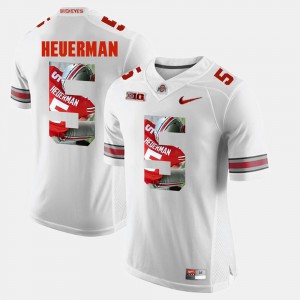 #5 Jeff Heuerman Ohio State Buckeyes Men's Pictorial Fashion Jersey - White