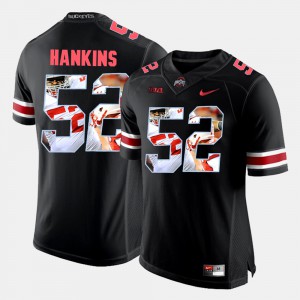 #52 Johnathan Hankins Ohio State Buckeyes For Men Pictorial Fashion Jersey - Black