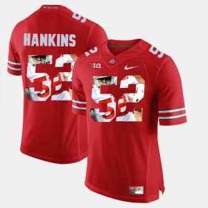 #52 Johnathan Hankins Ohio State Buckeyes Pictorial Fashion For Men Jersey - Scarlet
