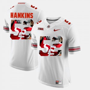 #52 Johnathan Hankins Ohio State Buckeyes Pictorial Fashion Mens Jersey - White