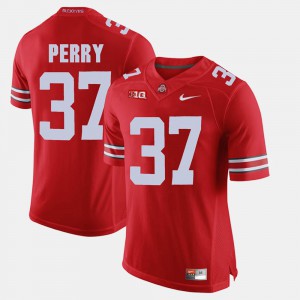 #37 Joshua Perry Ohio State Buckeyes Alumni Football Game Mens Jersey - Scarlet