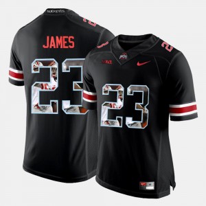 #23 Lebron James Ohio State Buckeyes Pictorial Fashion Men's Jersey - Black