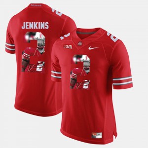 #2 Malcolm Jenkins Ohio State Buckeyes Mens Pictorial Fashion Jersey - Scarlet