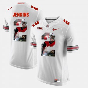 #2 Malcolm Jenkins Ohio State Buckeyes For Men Pictorial Fashion Jersey - White