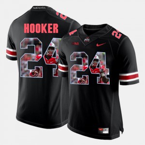 #24 Malik Hooker Ohio State Buckeyes Pictorial Fashion Men's Jersey - Black