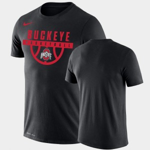 Ohio State Buckeyes For Men's Performance Basketball Drop Legend T-Shirt - Black