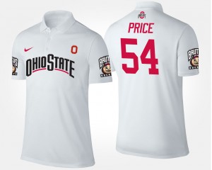 #54 Billy Price Ohio State Buckeyes Mens Polo - White