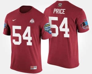 #54 Billy Price Ohio State Buckeyes For Men's Bowl Game Big Ten Conference Cotton Bowl T-Shirt - Scarlet