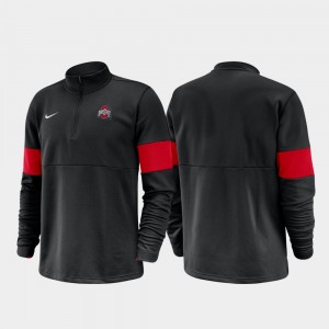 Ohio State Buckeyes Half-Zip Performance 2019 Coaches Sideline For Men's Jacket - Black