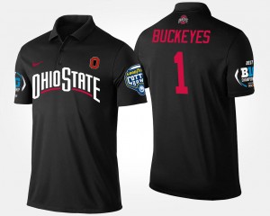 #1 Ohio State Buckeyes For Men's No.1 Big Ten Conference Cotton Bowl Bowl Game Polo - Black